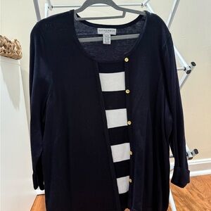 Sag Harbor Women's Black Button Down Shirt
